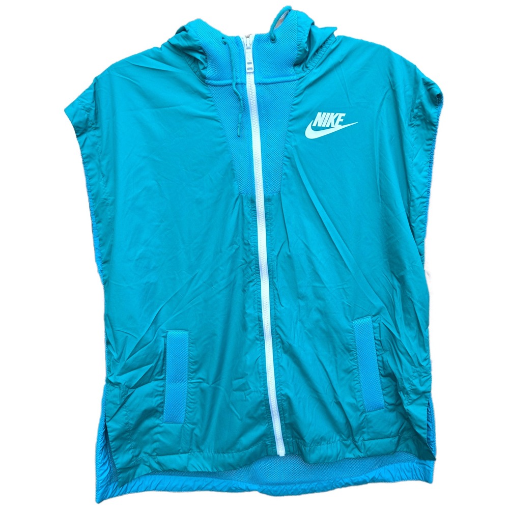 Nike Womens Sportswear Mesh Back Windrunner Vest Teal Blue 802549-345 Large